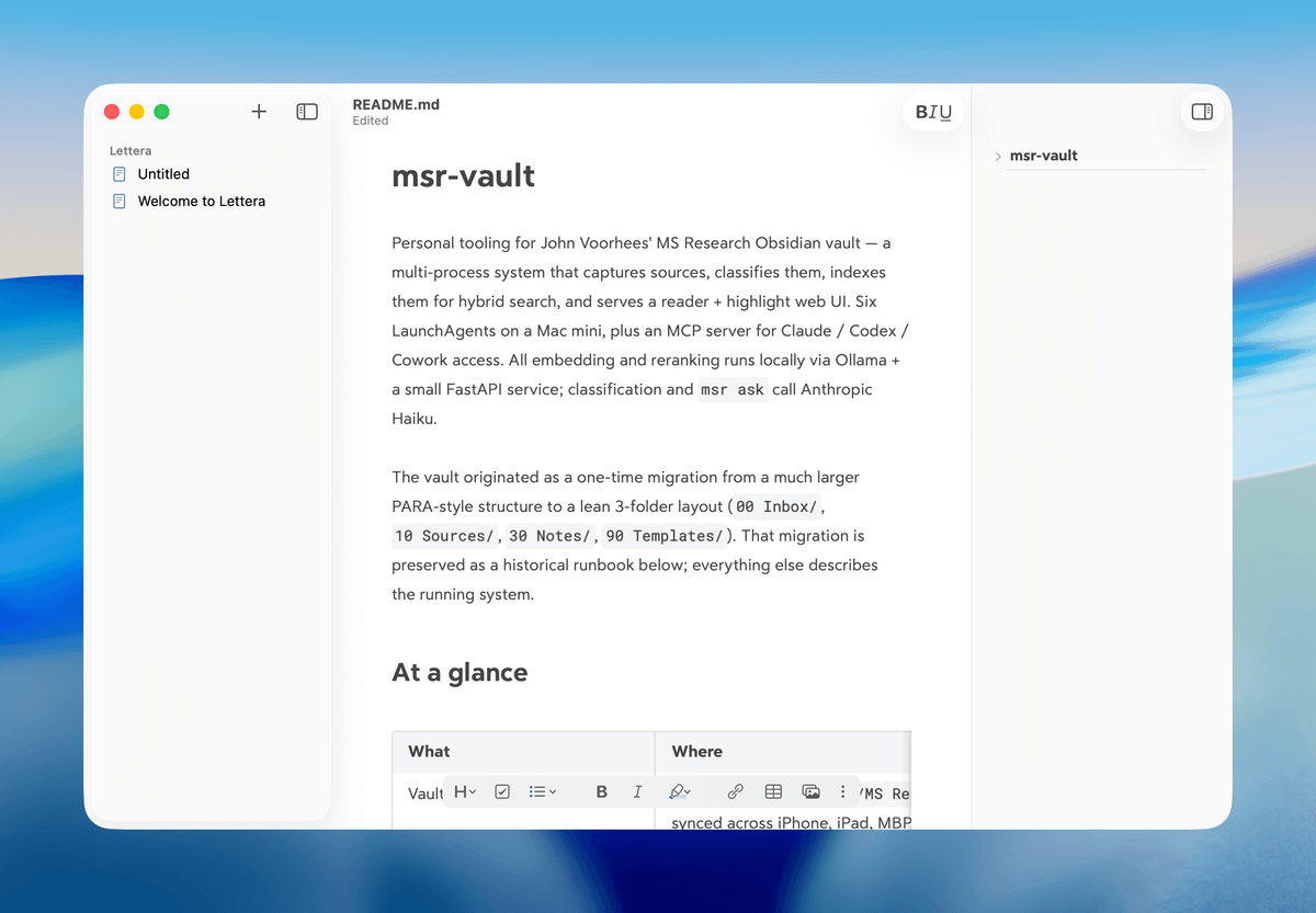 Bear-teamet åbner offentlig beta af Lettera, ny Markdown-editor til Mac Artikelbillede