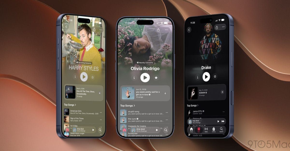 Apple Music får nyt design i iOS 27 med ændringer på artist- og albumsider Artikelbillede