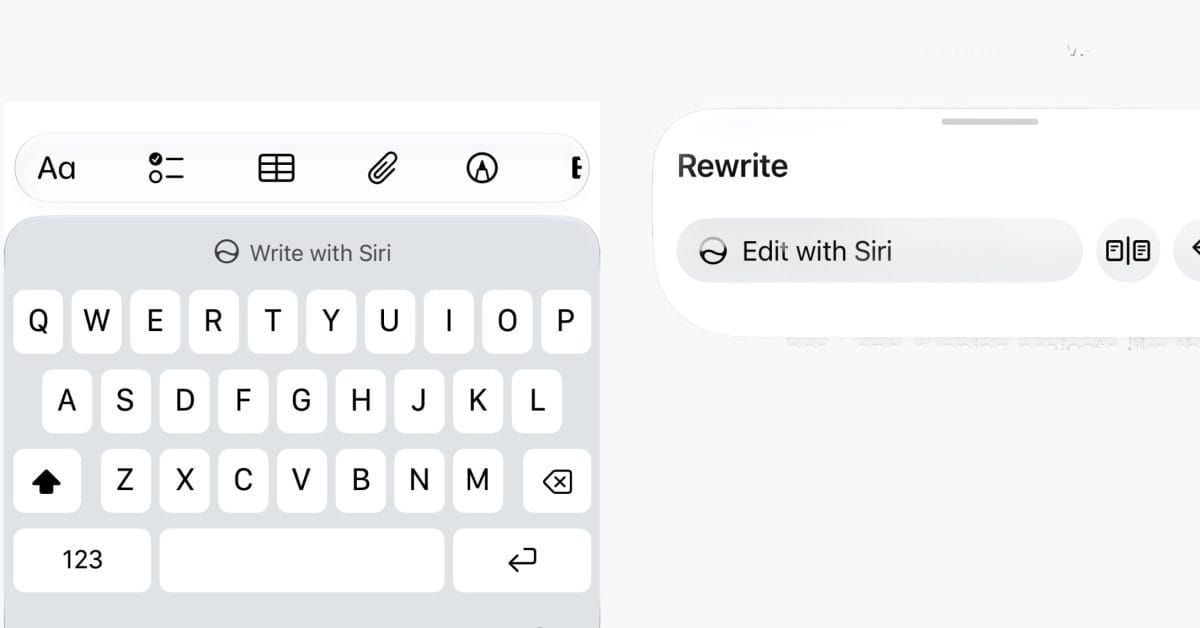 iOS 27 beta 2 erstatter Writing Tools med Write with Siri Artikelbillede