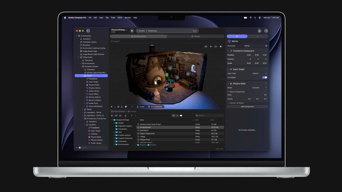 Apple Reality Composer Pro 3 afslører spor af det lukkede spilprojekt The Machinery Artikelbillede