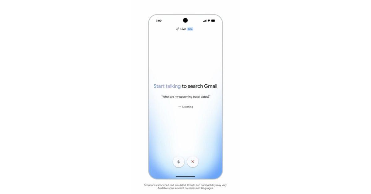 Gmail Live testes nu på iPhone og Android med stemmesøgning i indbakken Artikelbillede