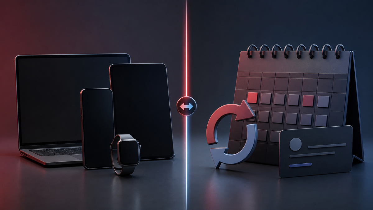 Billedkilde: We❤️Apple – AI-genereret redaktionel konceptillustration om leasing og ejerskab. Den viser ikke et konkret Apple- eller Klarna-produkt.