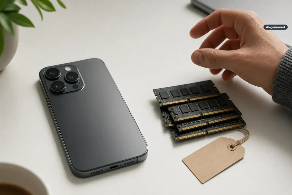 iPhone kan blive dyrere: RAM-mangel presser Apple op i pris Artikelbillede
