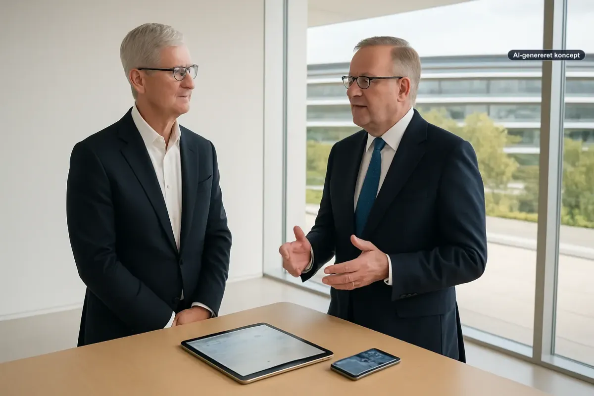 Tim Cook bakker ifølge Albanese op om Australiens sociale mediekurser Artikelbillede