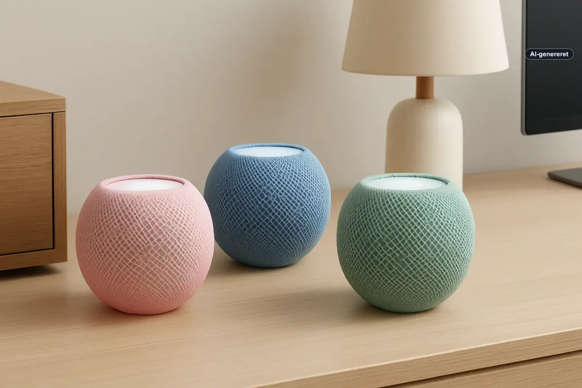 HomePod mini 2 får et mere legende farveudtryk – især på pink, blå og grøn Artikelbillede
