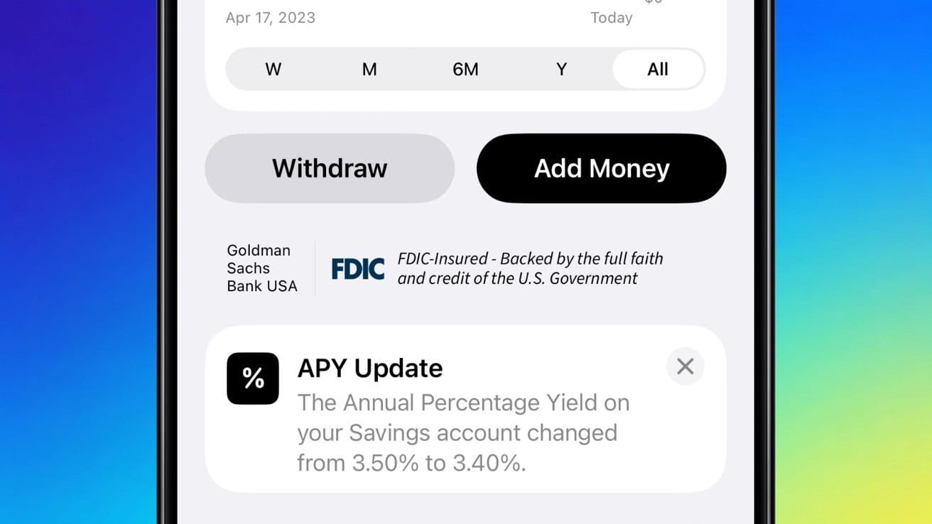 Apple Card Savings sænker igen renten: APY falder nu til 3,4 procent Post feature image