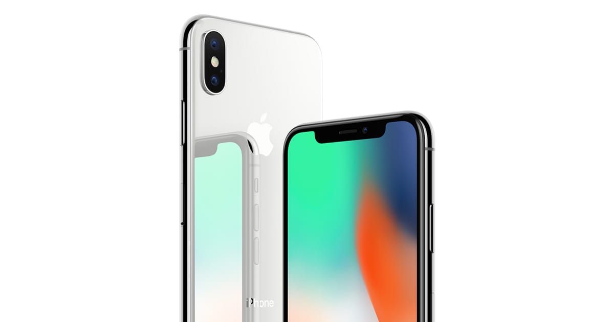 Forside og bagside af Apple iPhone X i sølv og space gray