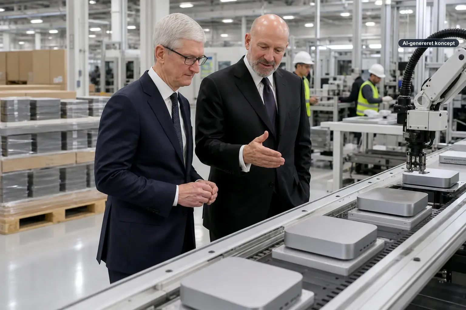 Tim Cook åbner ny Apple-fabrik i Houston med Lutnick ved sin side Artikelbillede