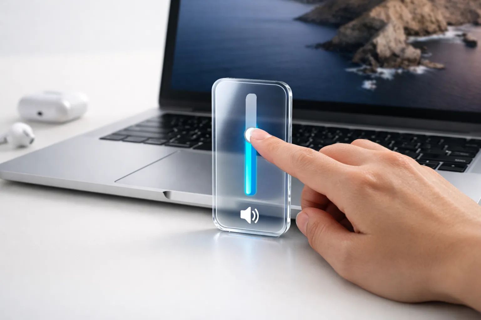 Ny Mac-app erstatter macOS’ volumen-overlay med iOS-inspireret “liquid glass” Post feature image