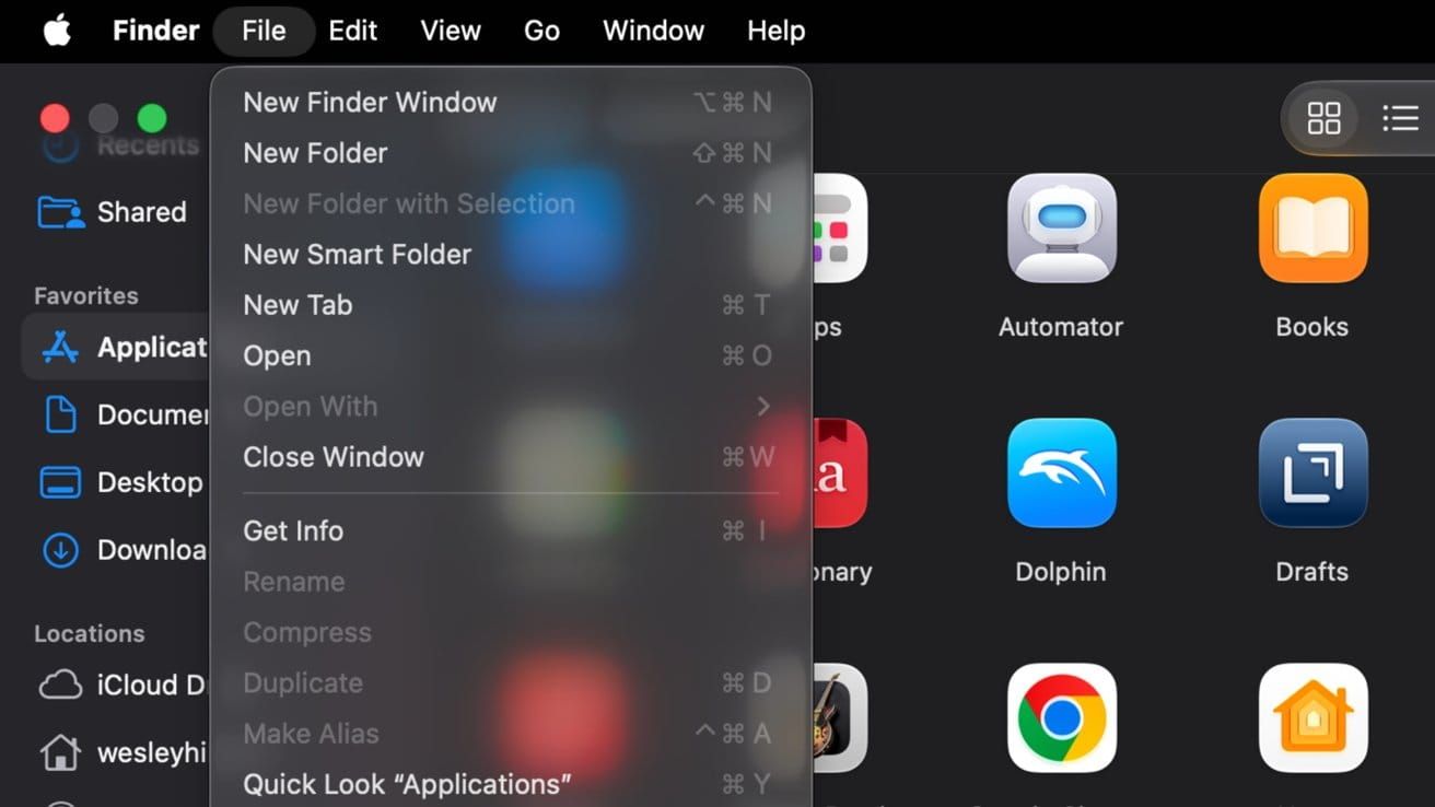 macOS Golden Gate går tilbage til ikonfrie menuer i hver menu Artikelbillede