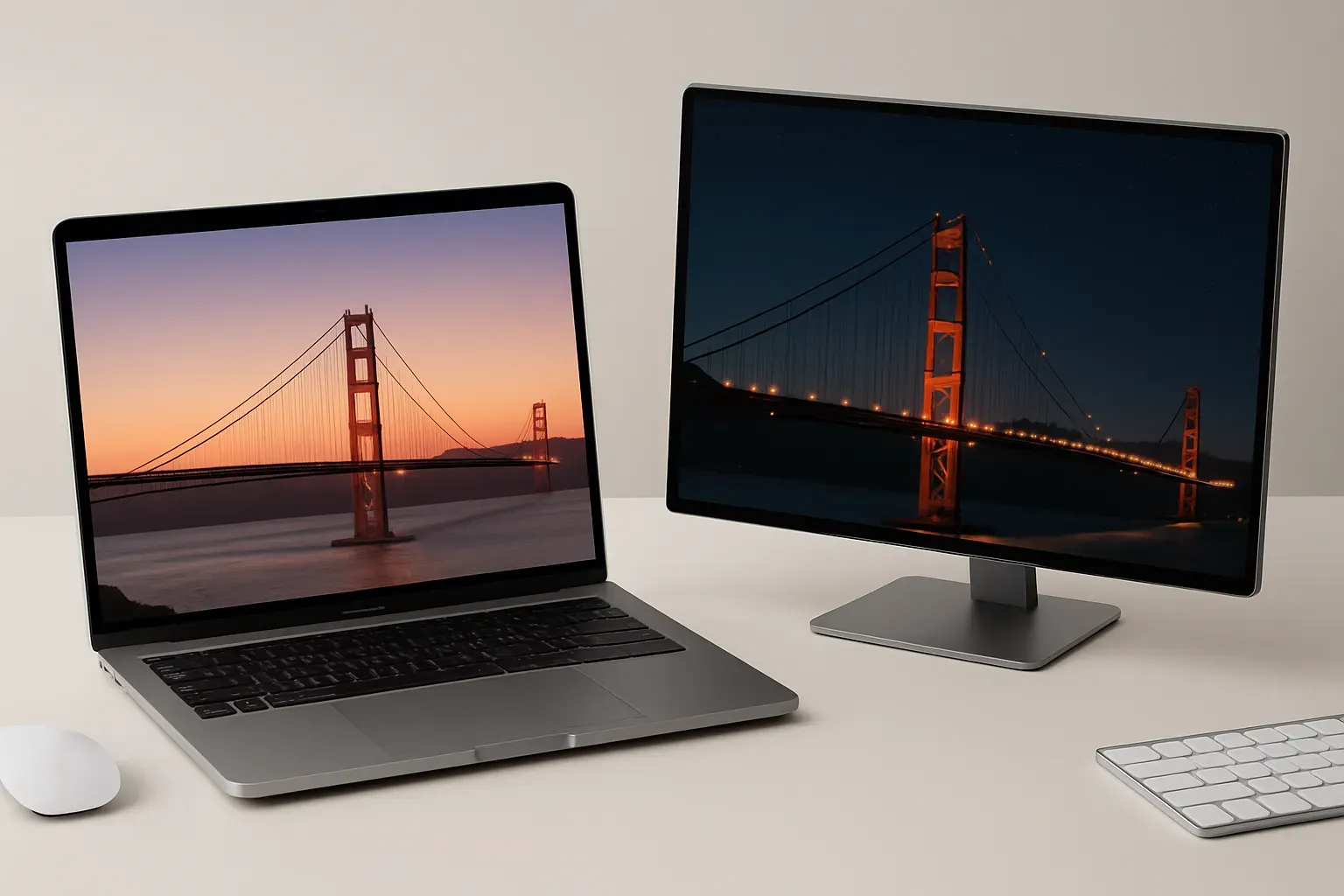 macOS 27 beta 3 får nye Golden Gate-baggrunde i solnedgang og nat Artikelbillede