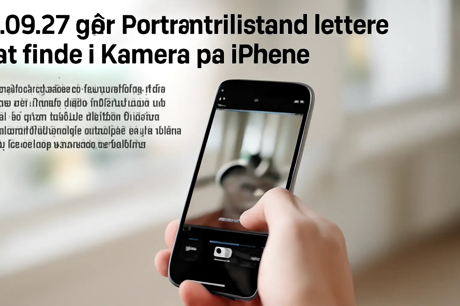 iOS 27 gør Portræt-tilstand lettere at finde i Kamera på iPhone Artikelbillede