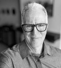 Black and white photo of Jeff Merrell