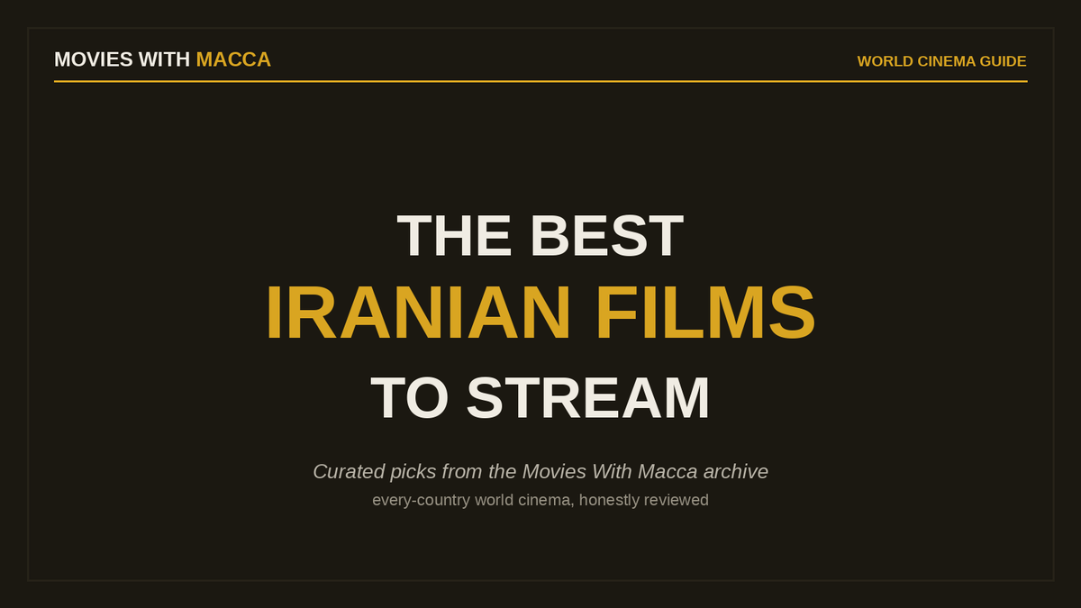 The best Iranian films to stream - a Movies With Macca guide