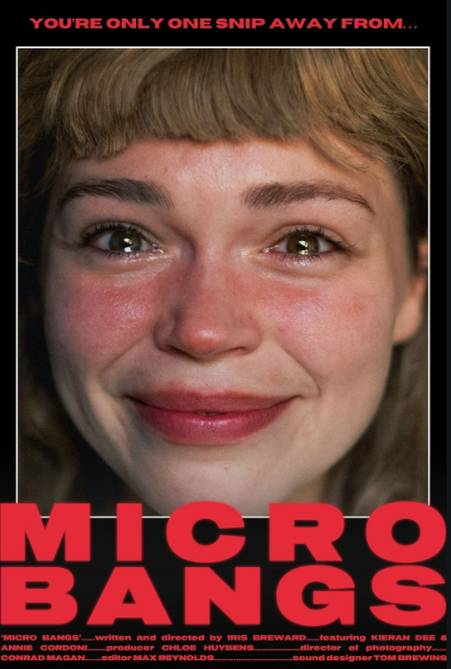 A still from Iris Breward's comedy short Micro Bangs
