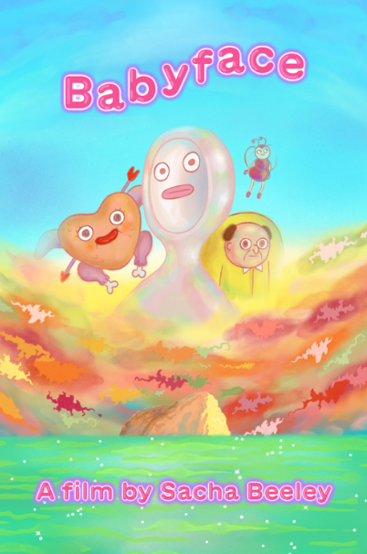 Poster for Sacha Beeley's animated short Babyface