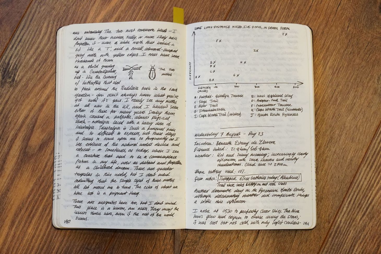 Two short extracts from my Pyrenees trail journal