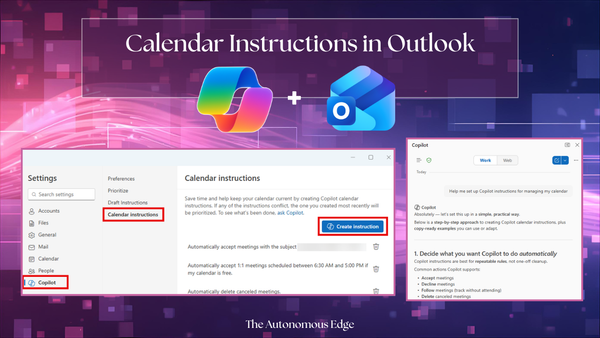 Calendar Instructions in Outlook
