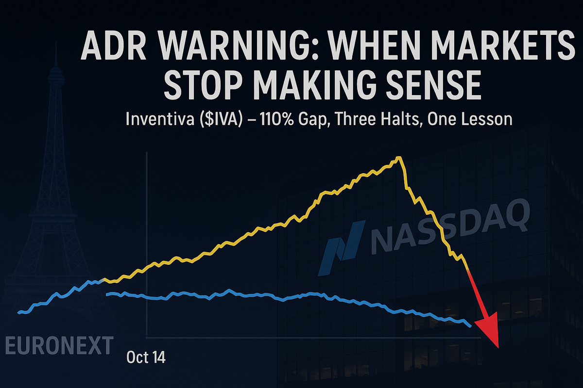 When a 110% Price Gap Turns Into a Trading Halt Nightmare: The Inventiva S.A. ADR Story ($IVA)