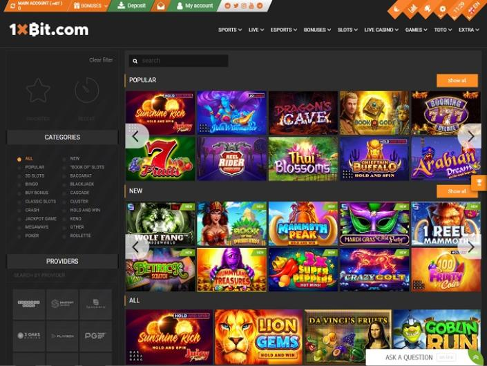 Casino Review: 1xBit - Preview 2