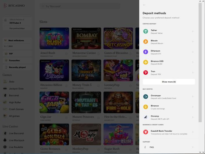 Review for Bitcasino.io - Preview