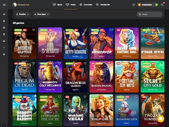 Casino Review: FortuneJack - Preview 2