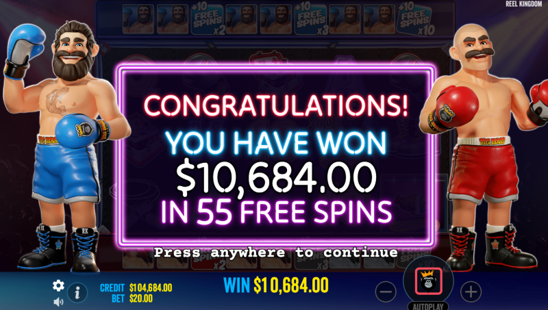 Big Bass Boxing Bonus Round Max Win! - Congratulations Screenshot