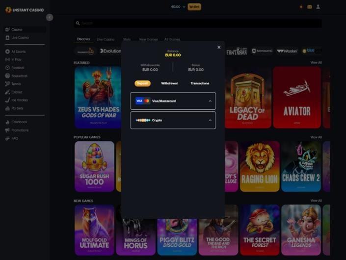 Review for Instant Casino - Preview