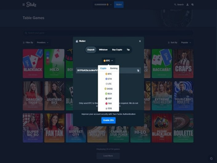 Review for Stake.com crypto coins