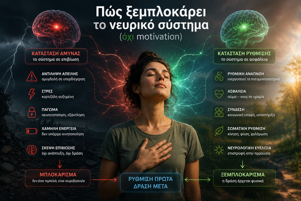 Πώς Ξεμπλοκάρει το Νευρικό Σύστημα: Γιατί η Αλλαγή δεν Ξεκινά από το Motivation