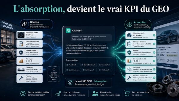 Être cité par ChatGPT ne suffit pas : pourquoi l'absorption devient le vrai KPI GEO