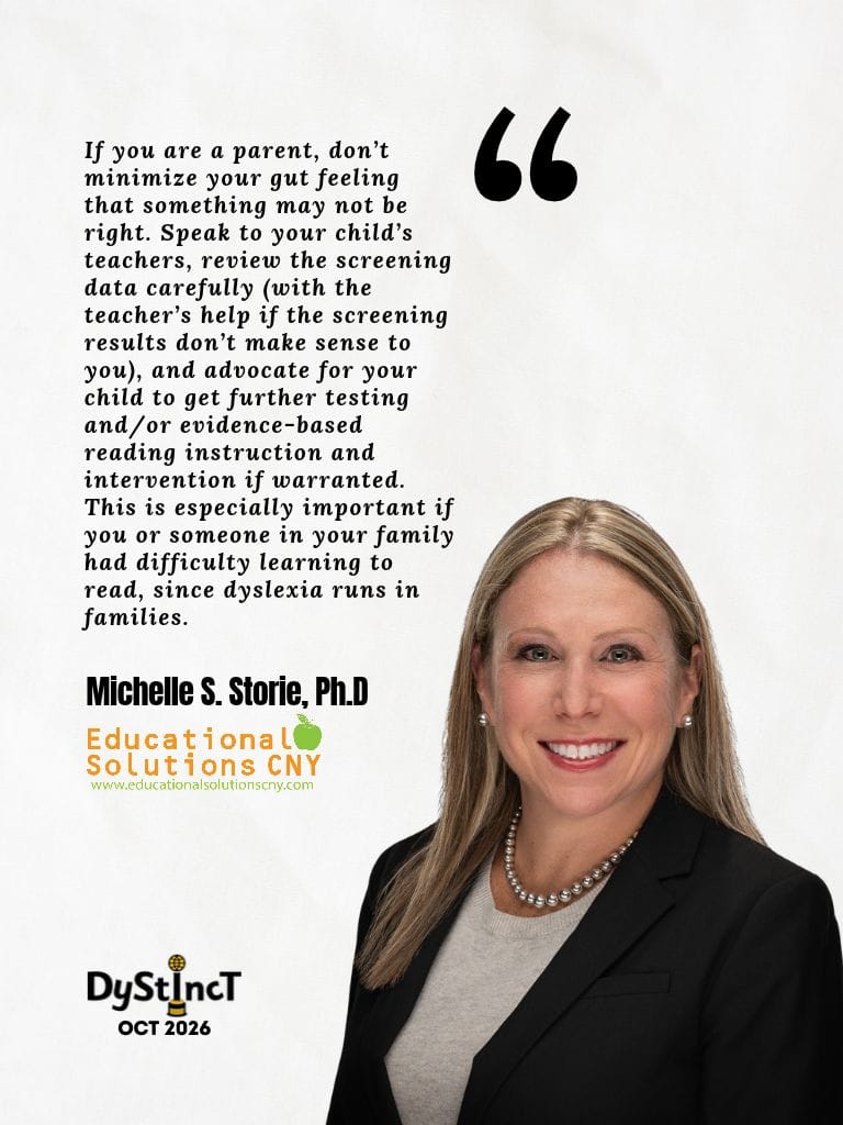 Dr Michelle S. Storie (Associate Professor and Coordinator, SUNY Oswego School Psychology Program, Co-Author of Assessing Dyslexia in Schools)