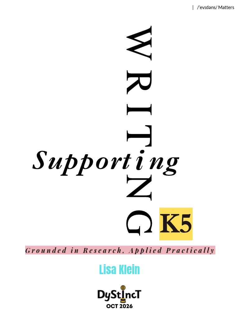 Supporting Writing for K5 Grounded in Research & Applied Practically by Lisa Klein