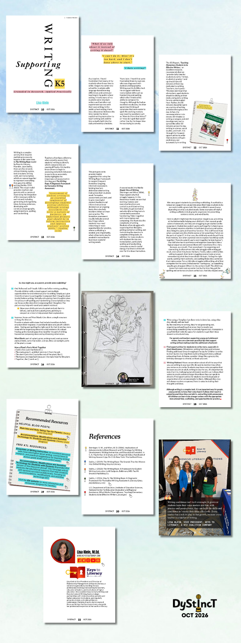 Supporting Writing K5 Grounded in Research Applied Practically by Lisa Klein from Keys To Literacy