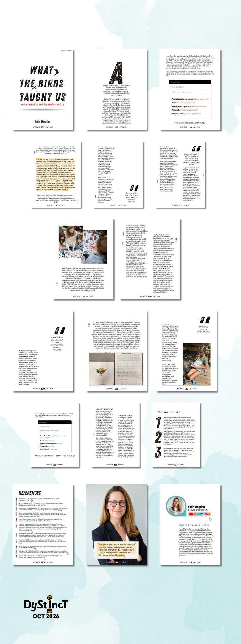 What the birds taught us by Katie Megrian from The Reading Symphony for Dystinct Magazine