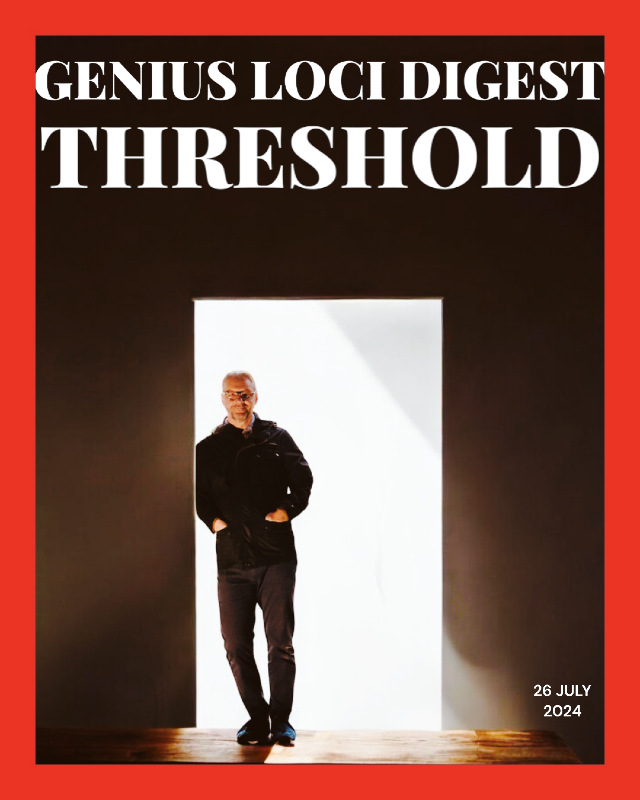 The Threshold cover showing Andy Marshall standing in a doorway
