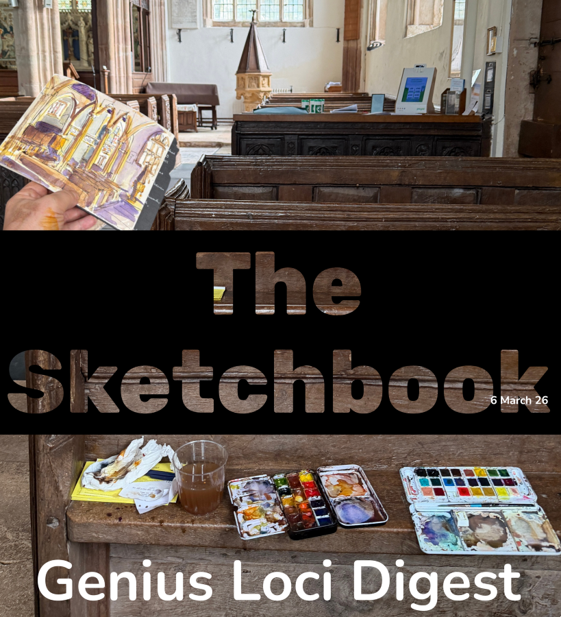 The watercolour sketchbook made during In Pursuit of Spring