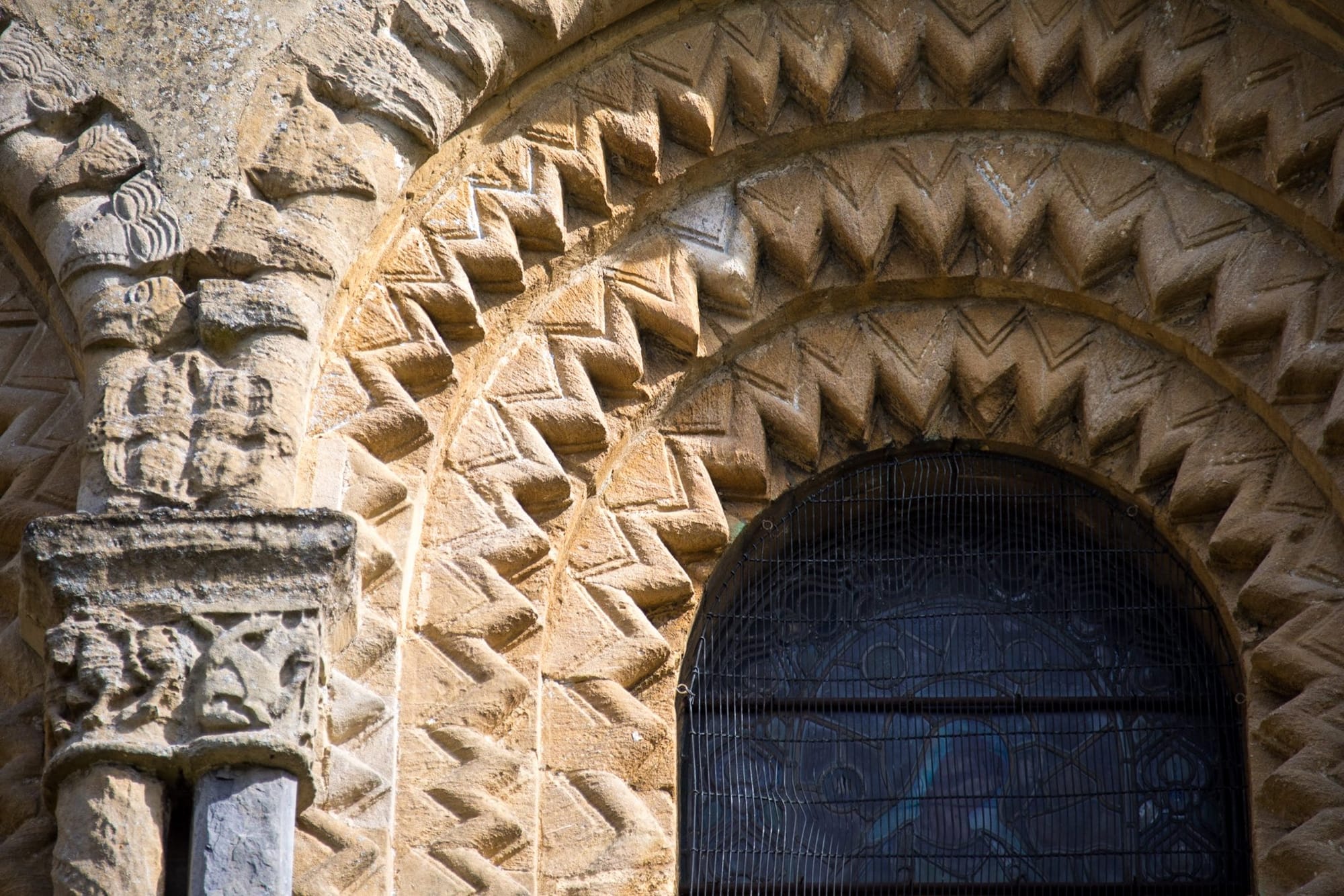 Chevron decoration at St Mary's, Iffley