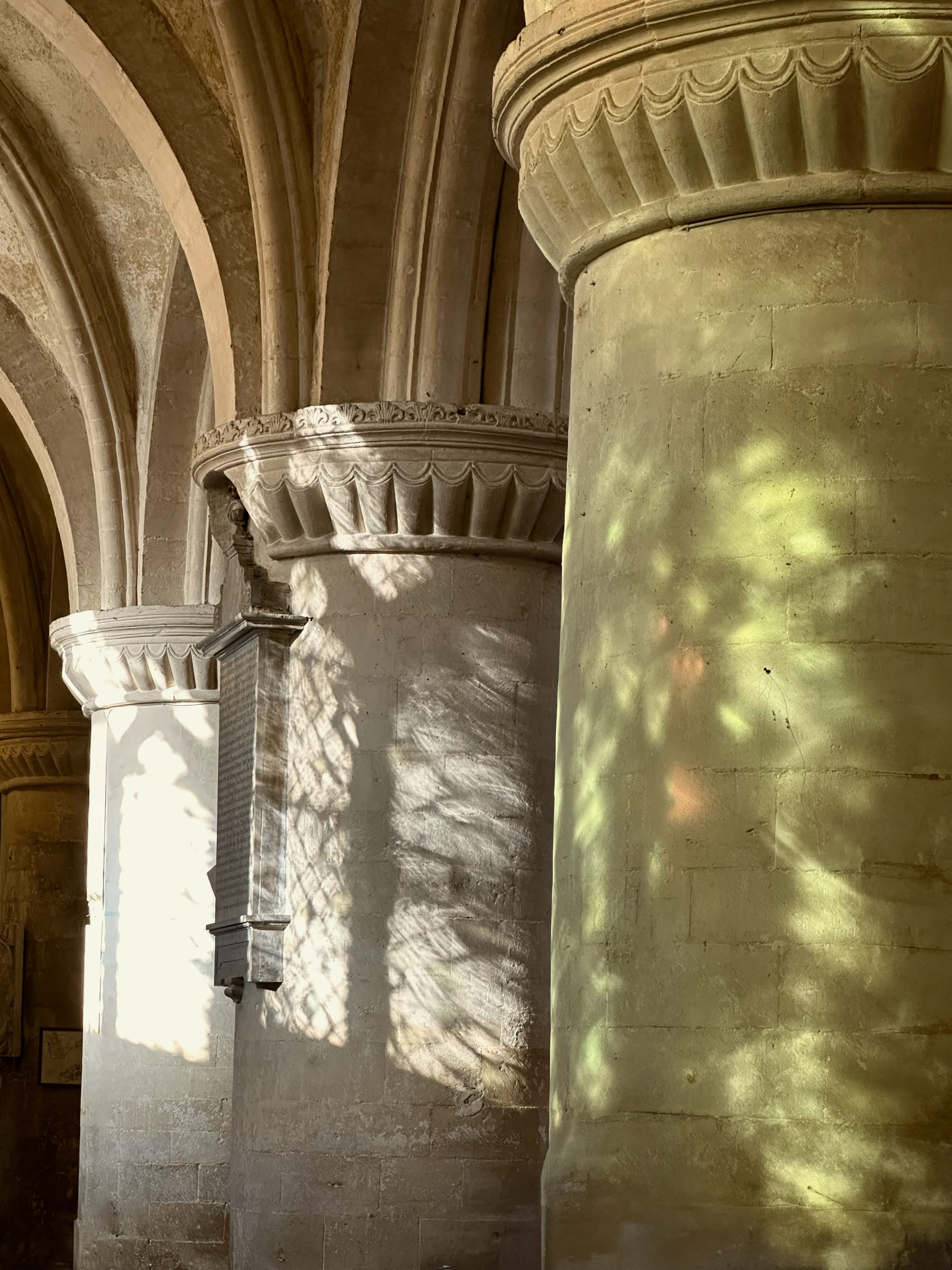 Deeply recessed Romanesque doorway at Malmesbury Abbey