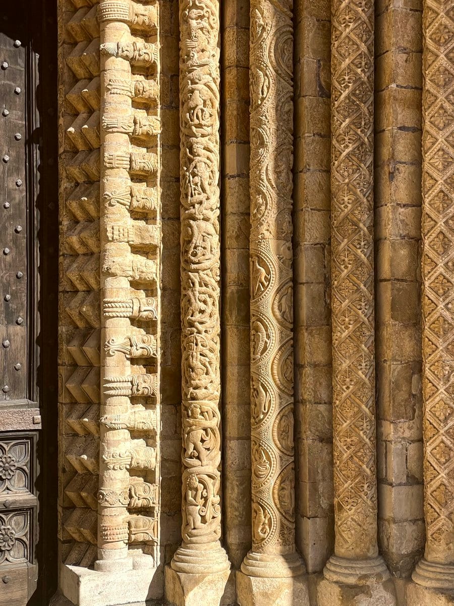 Jamb-shafts on the west front of Lincoln Cathedral