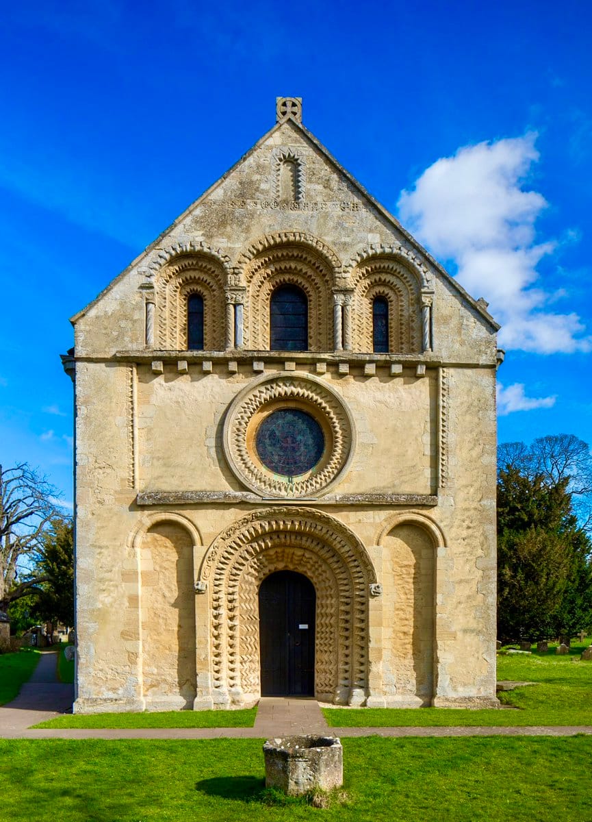 Beakheads around a doorway at St Mary, Iffley