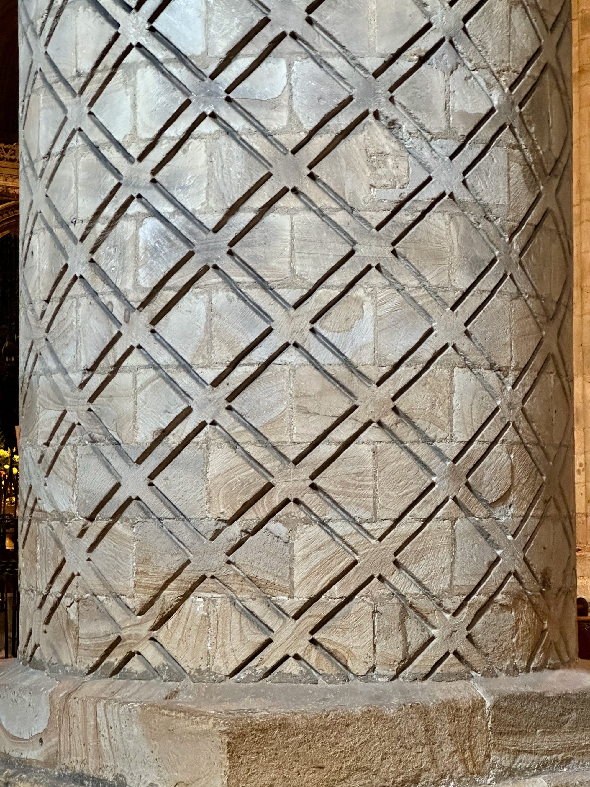 Carved Romanesque detail at Durham Cathedral