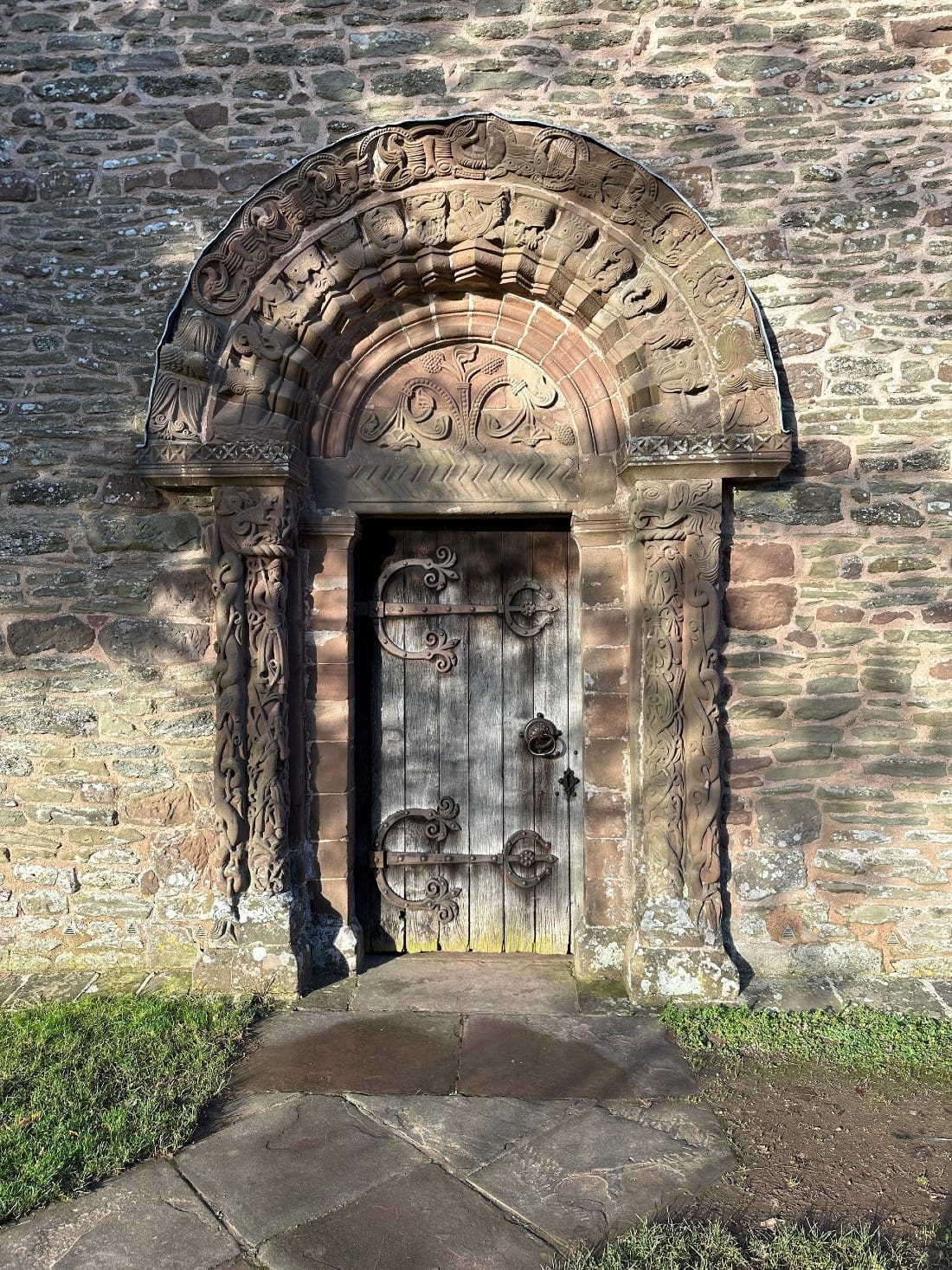 Carved doorway detail at Kilpeck