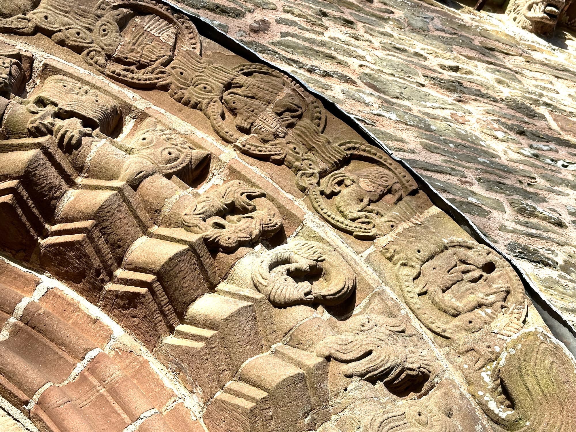 Creature carving at Kilpeck