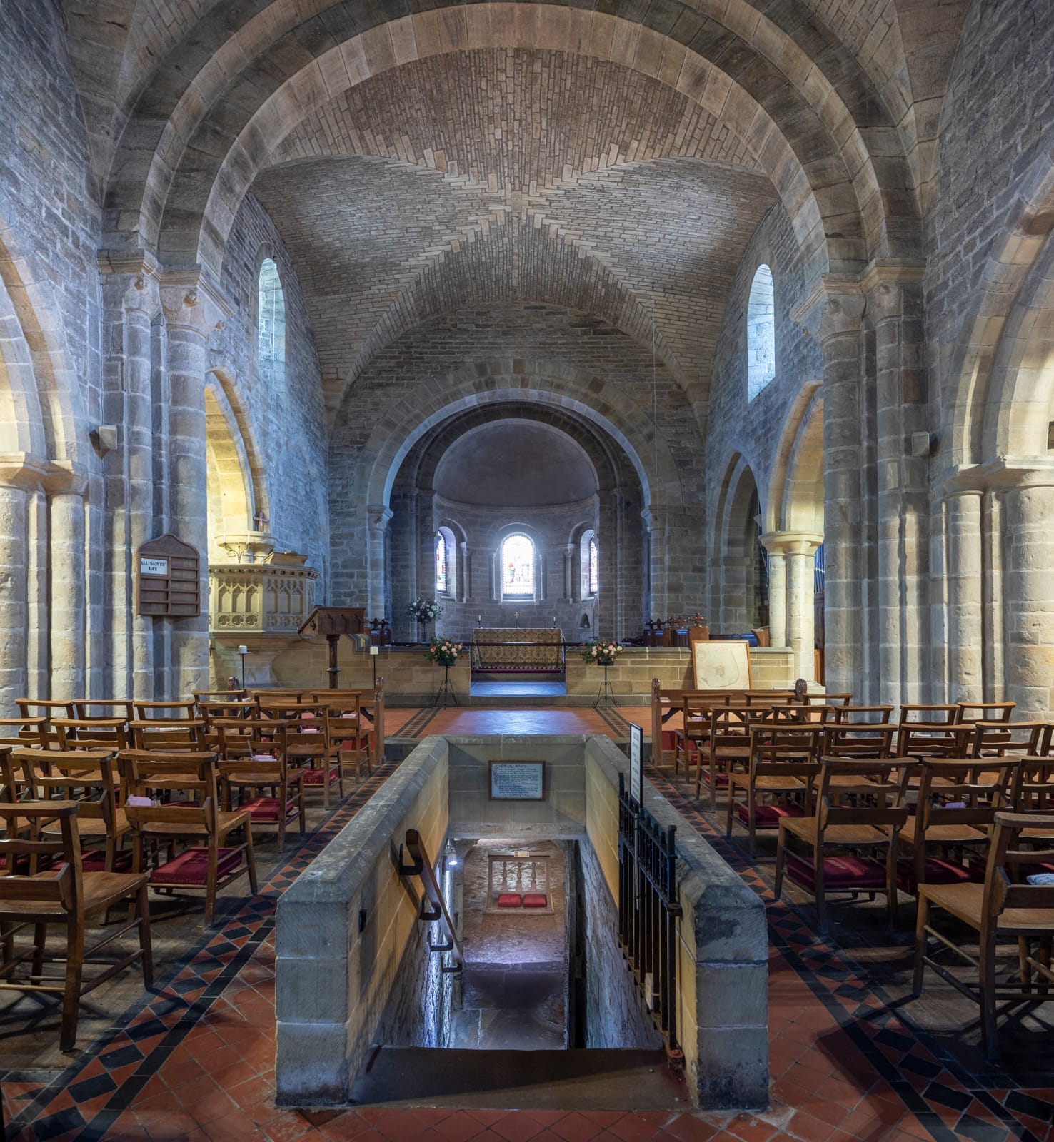 The Romanesque crypt at St Mary, Lastingham