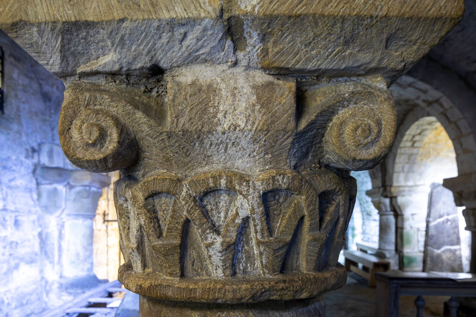 Final view of the arches in St Mary's crypt, Lastingham