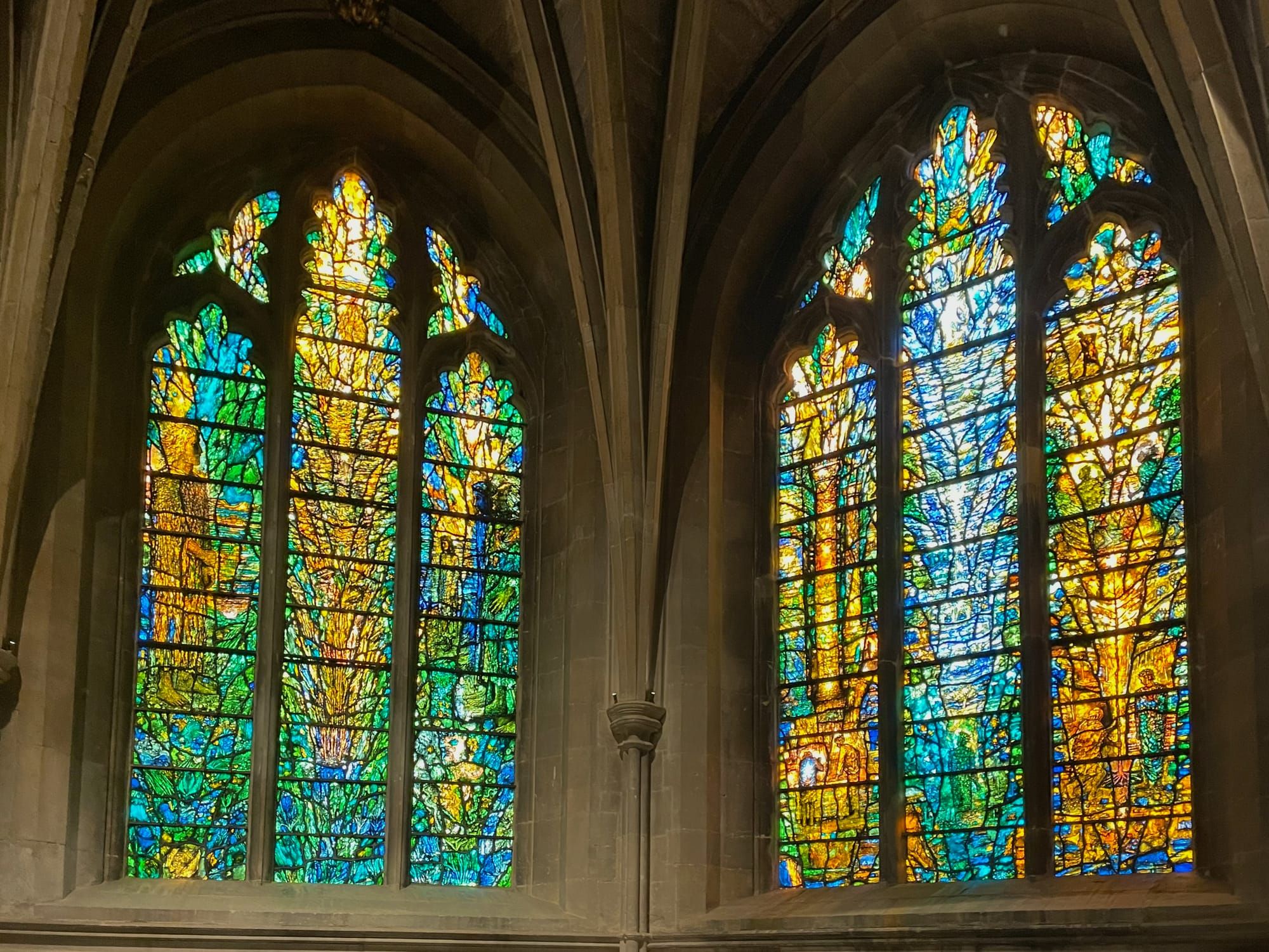 Tom Denny Stained Glass at Tewkesbury