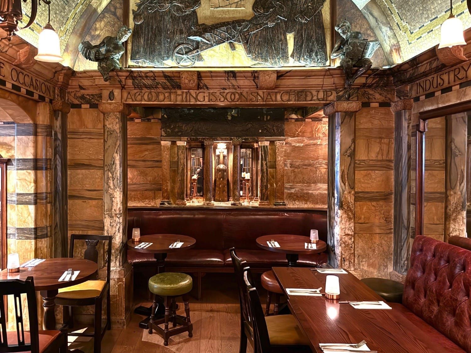 ✨ Treasure Hoard: The Repoussé work at The Black Friar Pub, London.