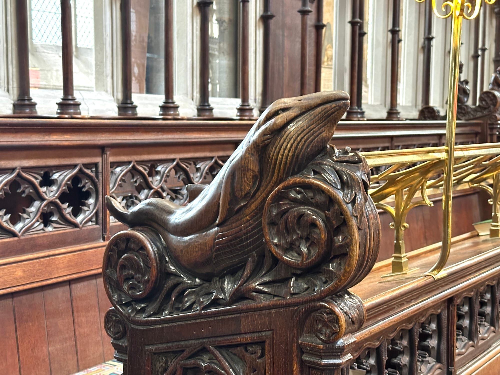 ✨ Treasure Hoard: The Whale Carving at Exeter Cathedral