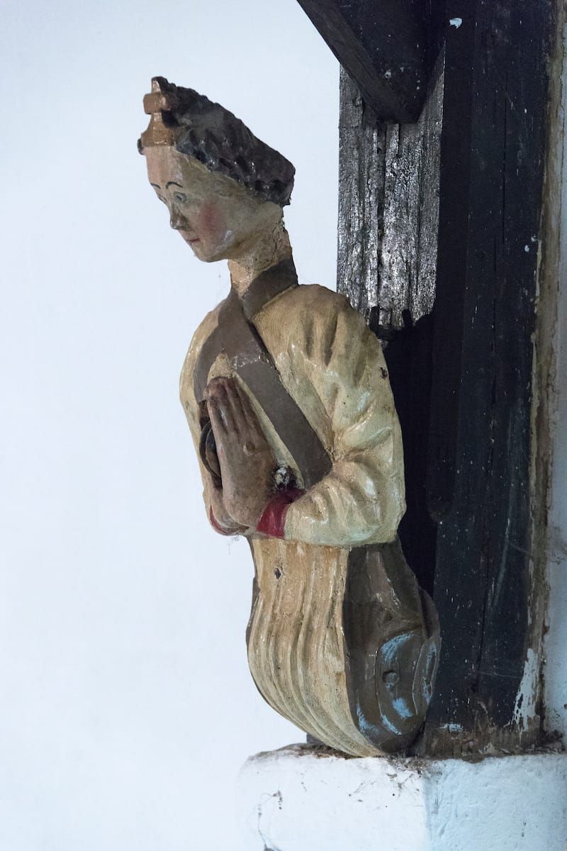 ✨ Treasure Hoard: The pulley holding medieval figure at St. Eilian